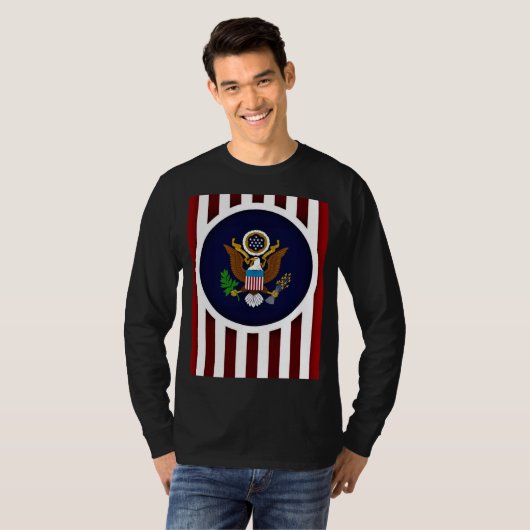 アメリカ帝国メンズ長袖 Tシャツ (正面フル)