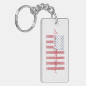 アメリカ平和グランジ国旗+州国 キーホルダー (正面左)