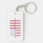 アメリカ平和グランジ国旗+州国 キーホルダー (裏面)