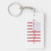 アメリカ平和グランジ国旗+州国 キーホルダー (正面)