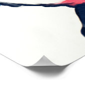 アメリカ平和グランジ標識 ポスター (角)