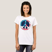 アメリカ平和グランジ標識 Tシャツ (正面フル)