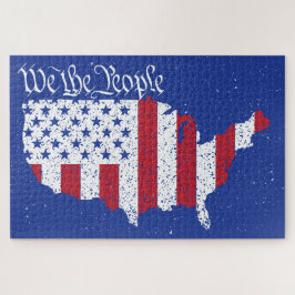 アメリカ平和旗アメリカ国民 ジグソーパズル