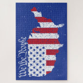 アメリカ平和旗アメリカ国民 ジグソーパズル (縦)