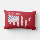 アメリカ平和旗アメリカ国民 ランバークッション (裏面)