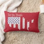 アメリカ平和旗アメリカ国民 ランバークッション (ブランケット)