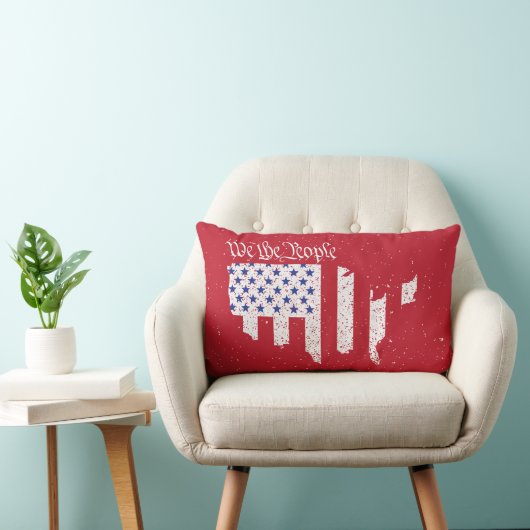 アメリカ平和旗アメリカ国民 ランバークッション (椅子)