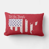 アメリカ平和旗アメリカ国民 ランバークッション (正面)