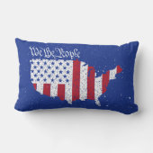 アメリカ平和旗アメリカ国民 ランバークッション (裏面)