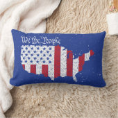 アメリカ平和旗アメリカ国民 ランバークッション (ブランケット)