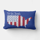 アメリカ平和旗アメリカ国民 ランバークッション (正面)