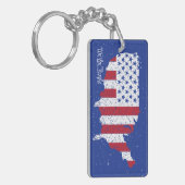 アメリカ平和旗アメリカ州国家 キーホルダー (正面左)