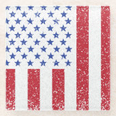 アメリカ平和旗グランジ州国 ガラスコースター (正面)
