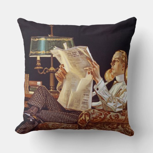 アメリカ広告、アローシャツカラー、1914 クッション (正面)