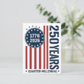 アメリカ建国四半期ミレニアム 1776–2026 記念D ポストカード (スタンド正面)