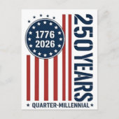 アメリカ建国四半期ミレニアム 1776–2026 記念D ポストカード (正面)