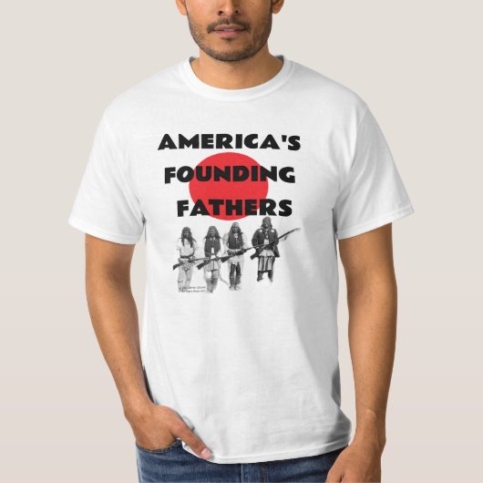 アメリカ建国父の先住民アメリカTシャツ Tシャツ (正面)