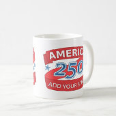 アメリカ建国記念250周年+州の独立記念日 コーヒーマグカップ (正面右)