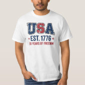 アメリカ建国1776年フリーダムTシャツ Tシャツ (正面)