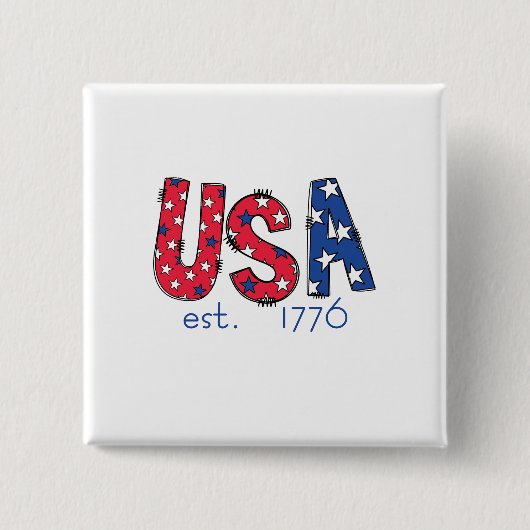 アメリカ建国1776年 アメリカ独立250周年記念 缶バッジ (正面)