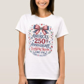 アメリカ建国250周年おしゃれボウタイ Tシャツ (正面)