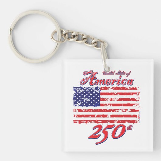 アメリカ建国250周年おめでとう キーホルダー (正面)