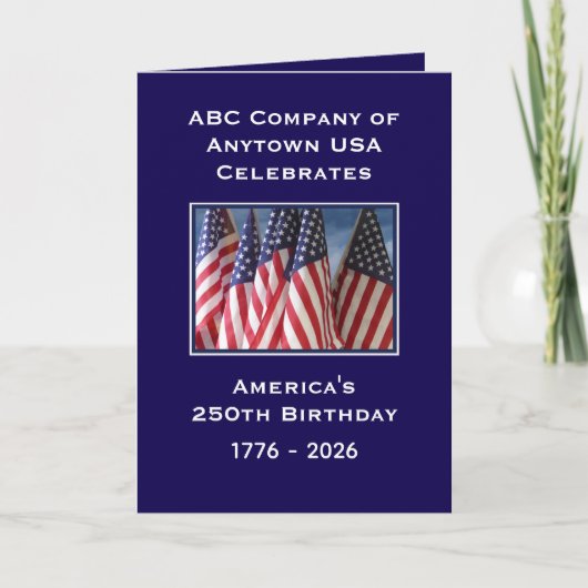 アメリカ建国250周年おめでとう  サンキューカード (正面)