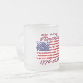 アメリカ建国250周年おめでとう フロストグラスマグカップ