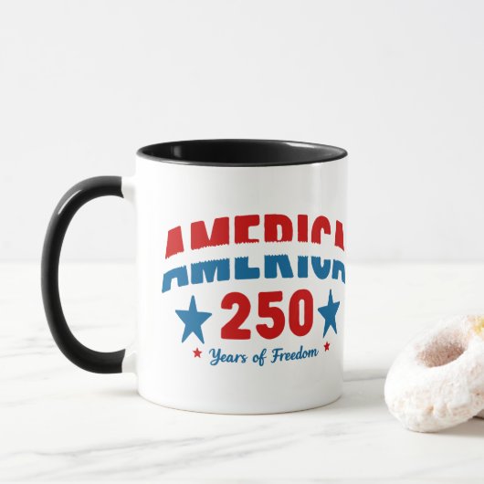 アメリカ建国250周年おめでとう マグカップ (ドーナツ)