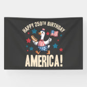 アメリカ建国250周年おもしろパトリオティックグース 横断幕 (横)