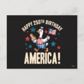アメリカ建国250周年おもしろパトリオティック・グース シーズンポストカード (裏面)