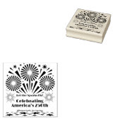 アメリカ建国250周年お祝いアート ラバースタンプ (押印)