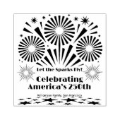 アメリカ建国250周年お祝いアート ラバースタンプ (インプリント)
