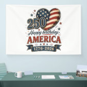アメリカ建国250周年お祝い 横断幕 (トレードショー)