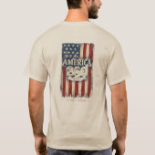 アメリカ建国250周年とあなたの会社のロゴ Tシャツ (裏面)