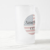 アメリカ建国250周年を祝おう フロストグラスビールジョッキ (正面右)