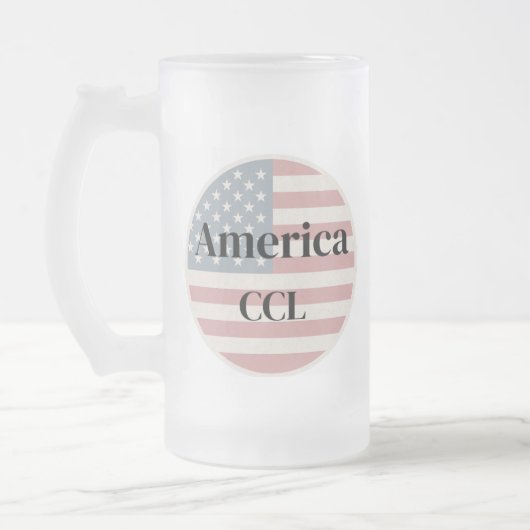 アメリカ建国250周年を祝おう フロストグラスビールジョッキ (左)