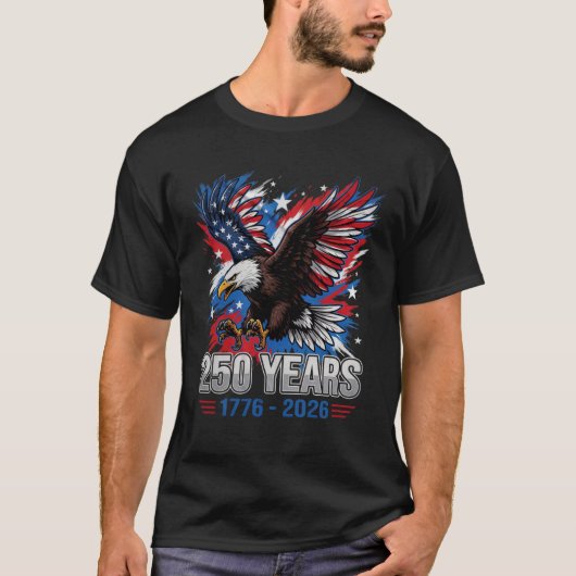 アメリカ建国250周年イーグルグラフィックTシャツ Tシャツ (正面)