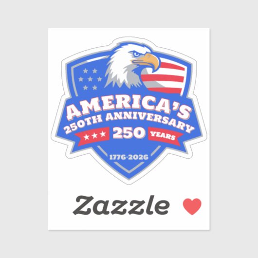 アメリカ建国250周年イーグルバッジ ビニールステッカー シール (シート)