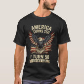 アメリカ建国250周年イーグル愛国ヴィンテージTシャツ Tシャツ (正面)