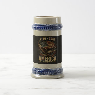 アメリカ建国250周年イーグル愛国 ビールジョッキ