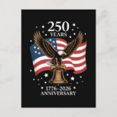 アメリカ建国250周年イーグル＆フラッグ 1776-2026 インビテーションポストカード (正面)