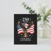 アメリカ建国250周年イーグル＆フラッグ 1776-2026 インビテーションポストカード (スタンド正面)