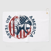 アメリカ建国250周年カウボーイ 1776-2026 ゴルフタオル (横)