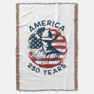 アメリカ建国250周年カウボーイ 1776-2026 スローブランケット