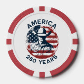 アメリカ建国250周年カウボーイ 1776-2026 ポーカーチップ (正面)