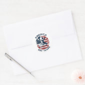 アメリカ建国250周年カウボーイ 1776-2026 ラウンドシール (封筒)