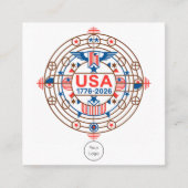 アメリカ建国250周年カレンダー スクエア名刺 (正面)