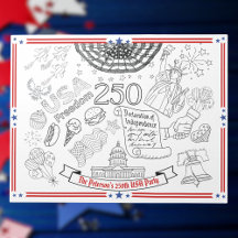 アメリカ建国250周年キッズぬりえパーティーパトリオット