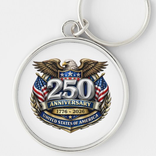 アメリカ建国250周年キーチェーン キーホルダー (正面)